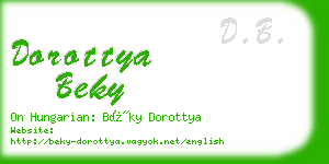 dorottya beky business card